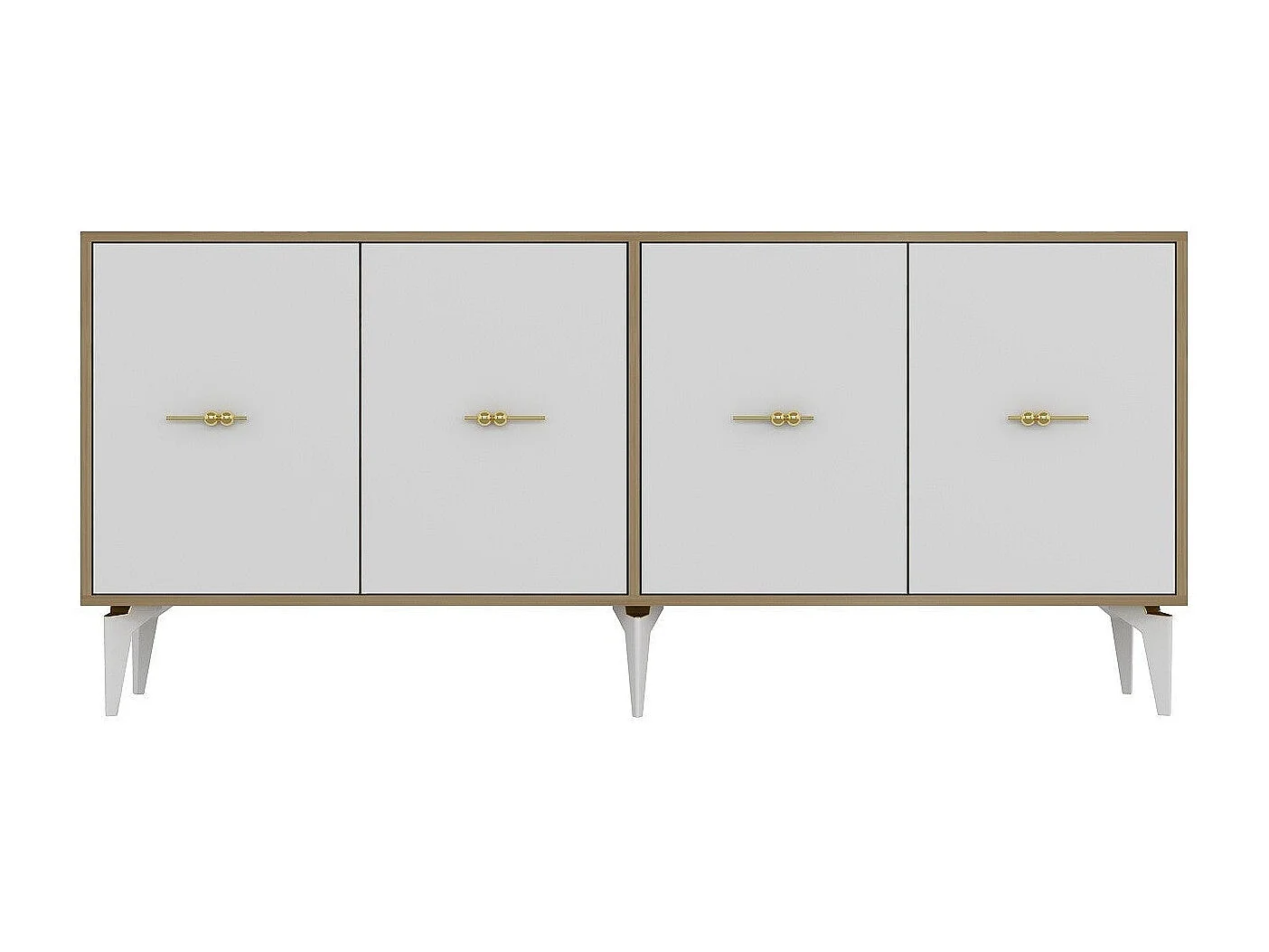 Buffet – 180 cm x 82,6 cm x 35 cm – Chêne saphir et blanc – Panneau de particules mélaminé