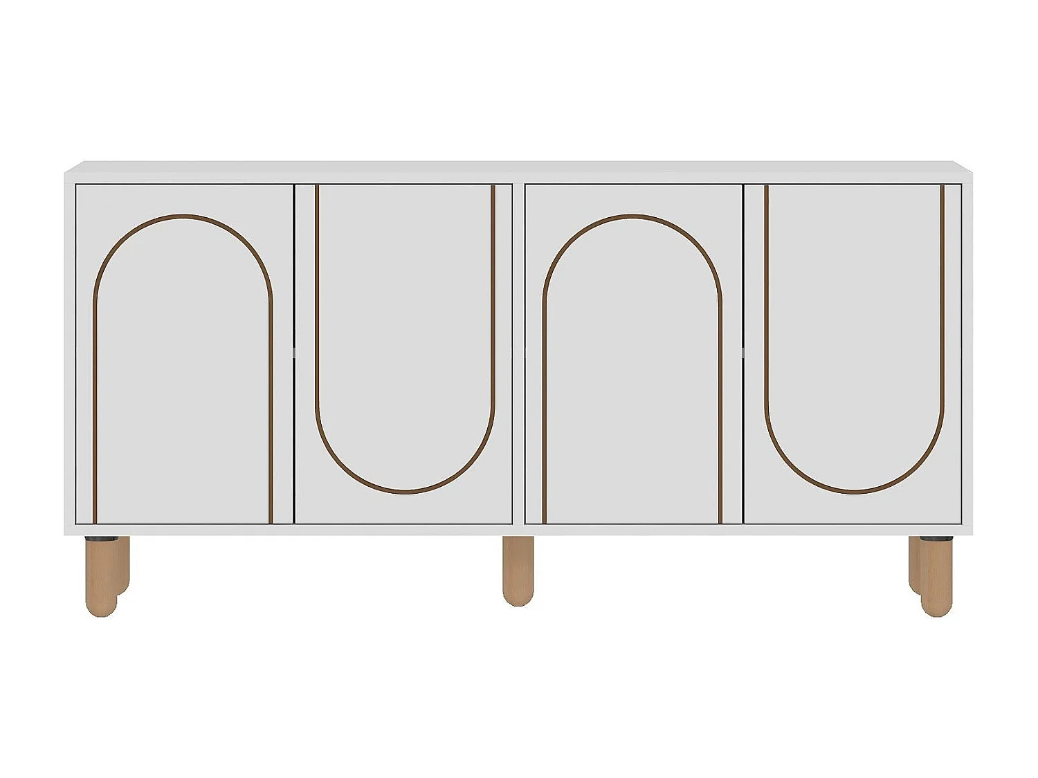 Komoda – 150 cm x 73 cm x 36 cm – Biała – Płyta wiórowa z powłoką melaminową