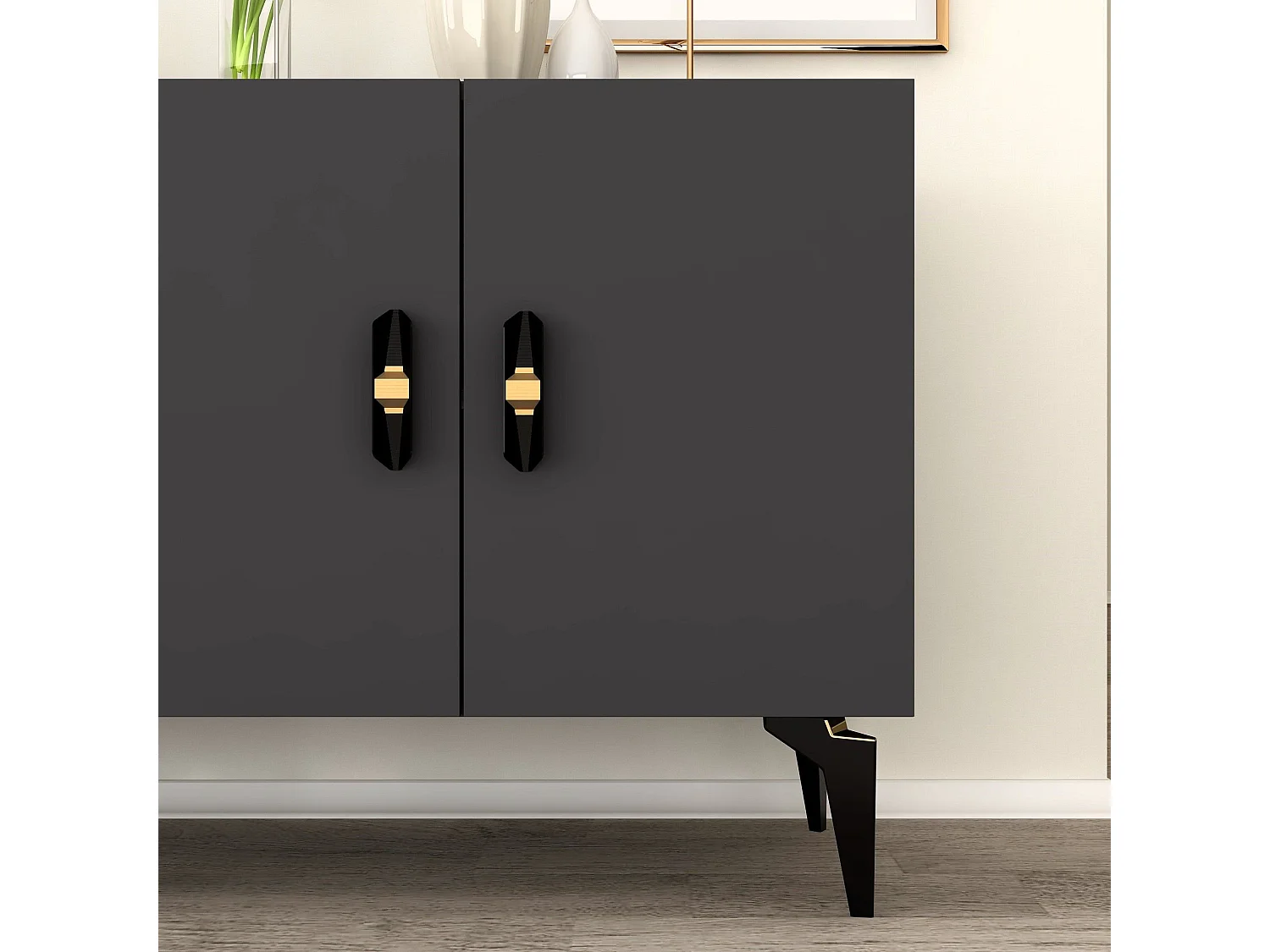 Komoda – 150 cm – Antracyt – Płyta wiórowa pokryta melaminą