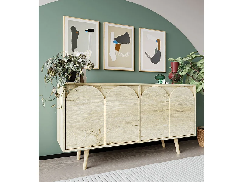 Buffet – 150 cm – Chêne Saphir – Panneau de particules mélaminé