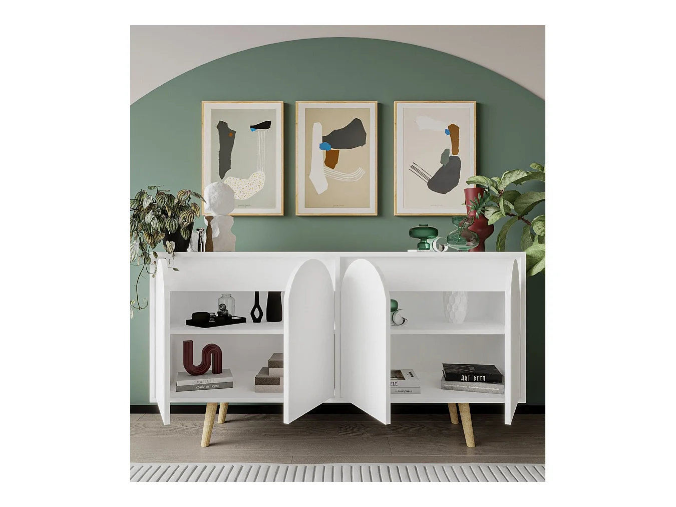 Buffet – 150 cm – Blanc – Aggloméré