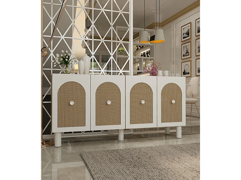 Credenza – 150 cm x 75 cm x 30 cm – Rovere zaffiro e Hazeran – Truciolato