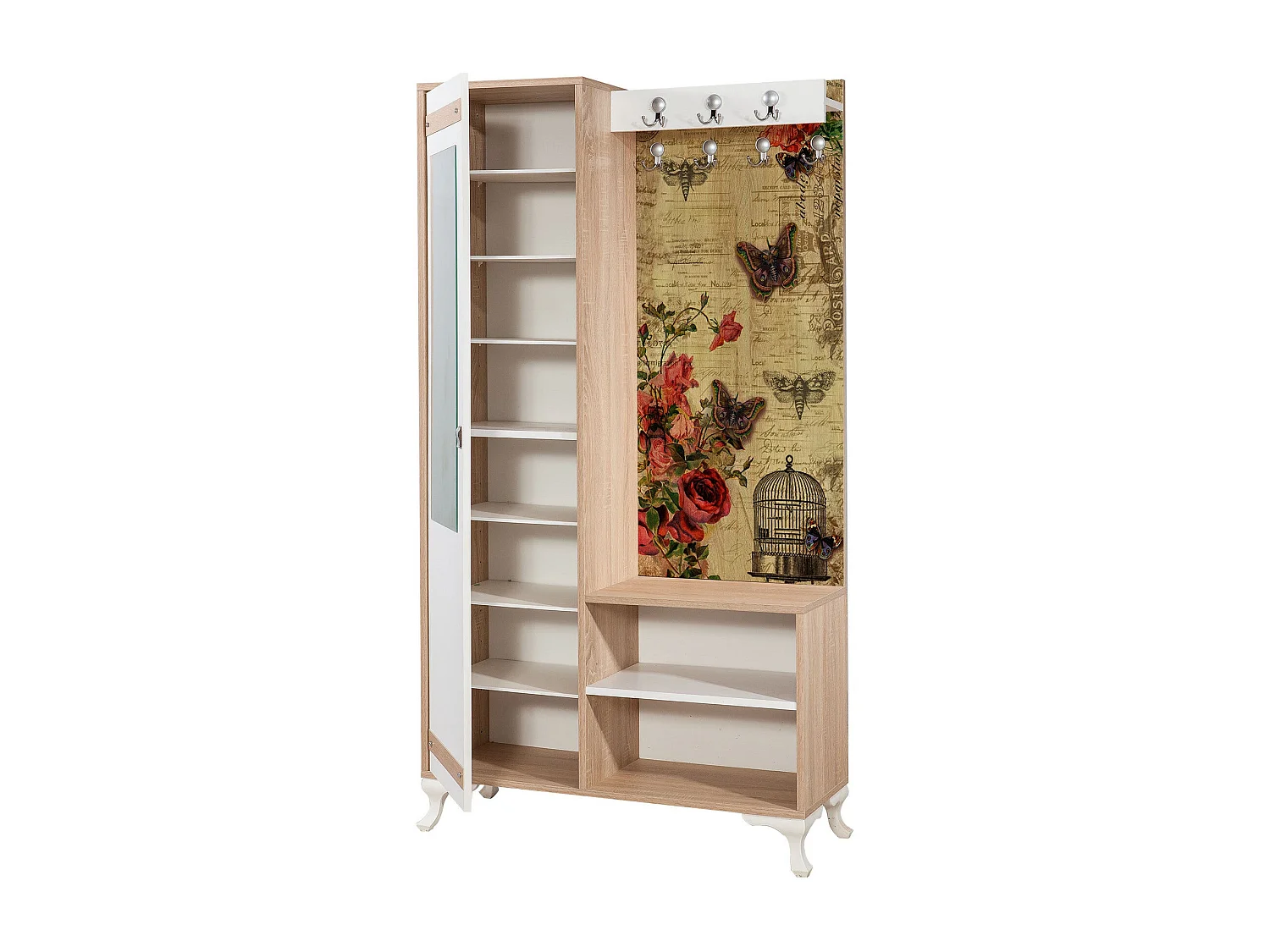 Credenza da ingresso – 100 cm x 190 cm – Rovere Sonoma – MDF rivestito in melaminico