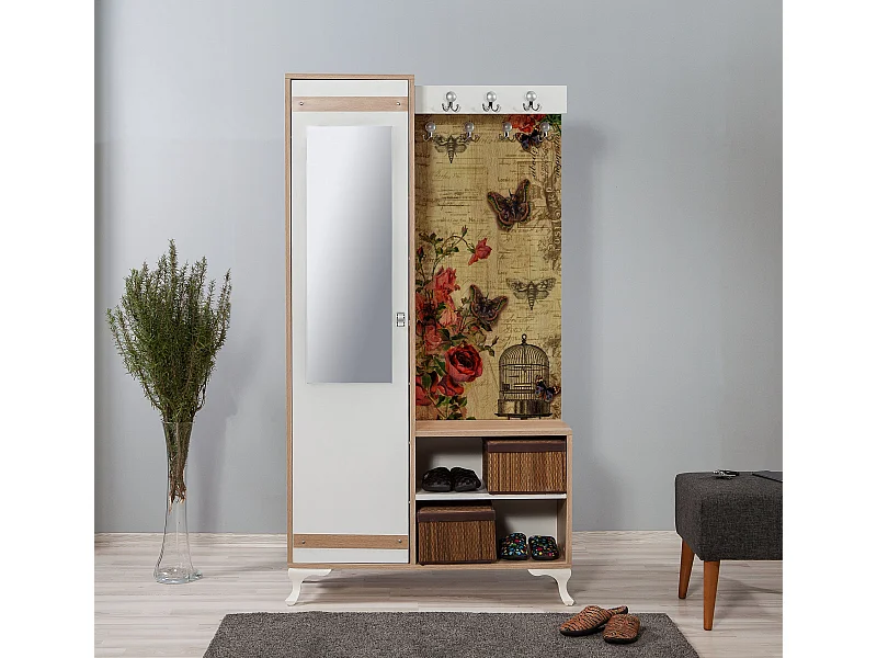 Credenza da ingresso – 100 cm x 190 cm – Rovere Sonoma – MDF rivestito in melaminico