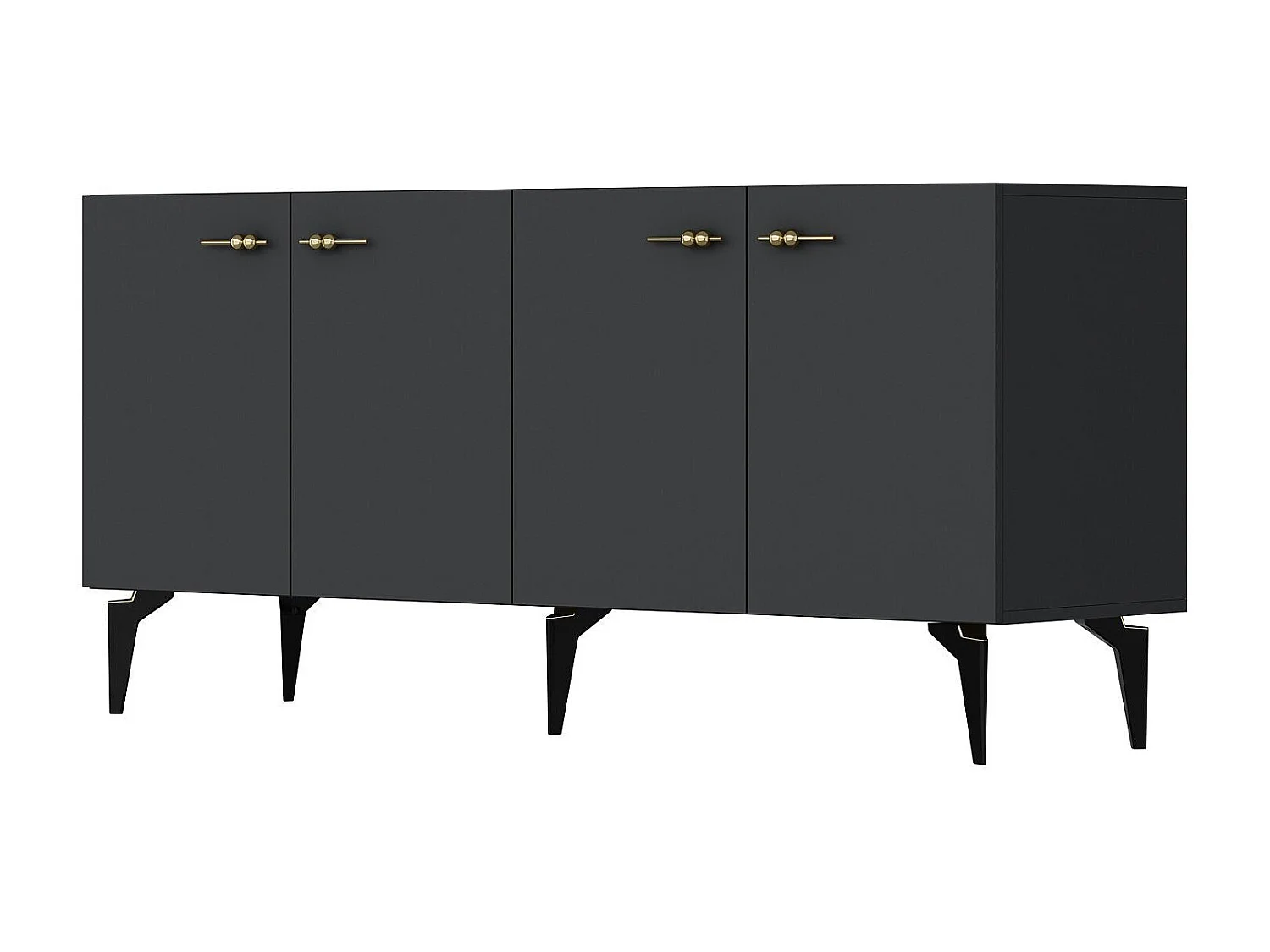 Komoda – 150 cm – Antracyt – Płyta wiórowa