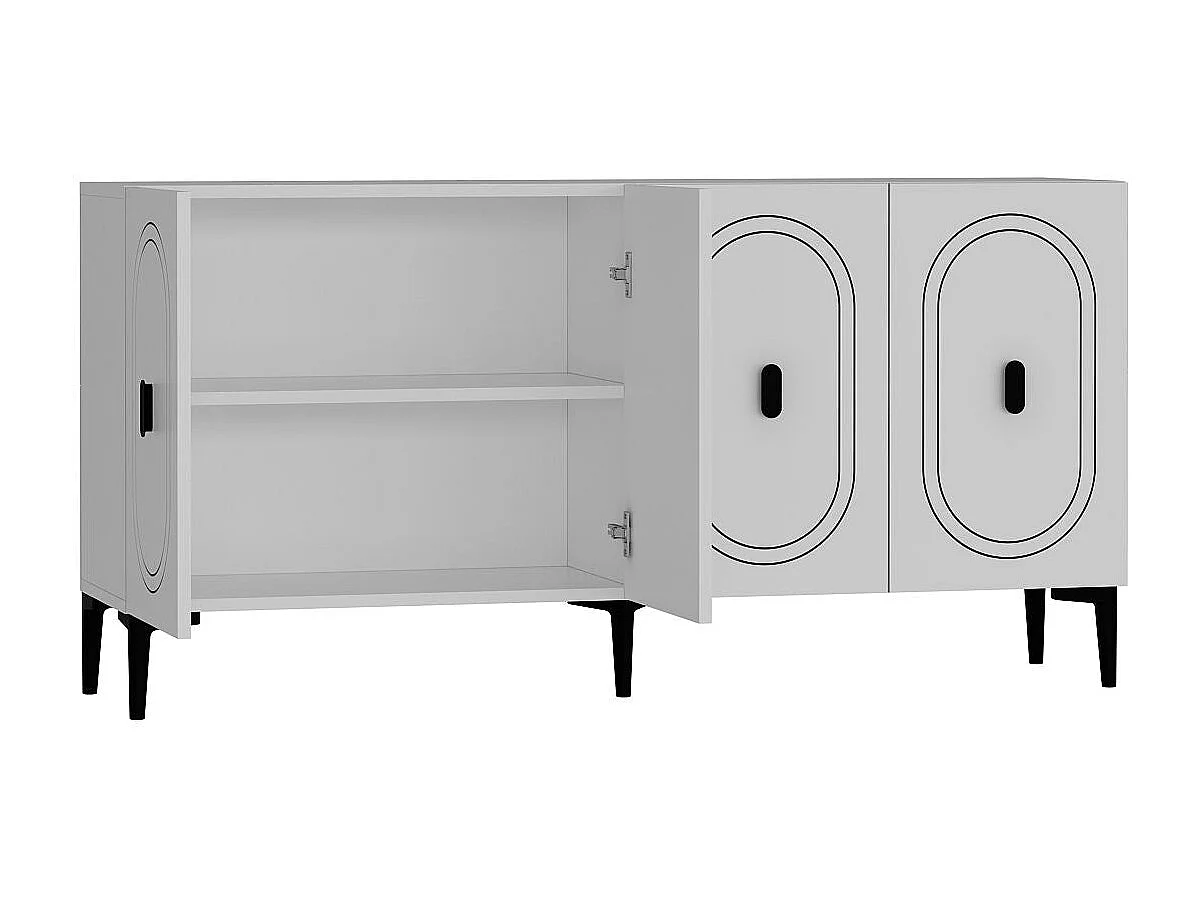 Komoda – 150 cm – Biała – MDF