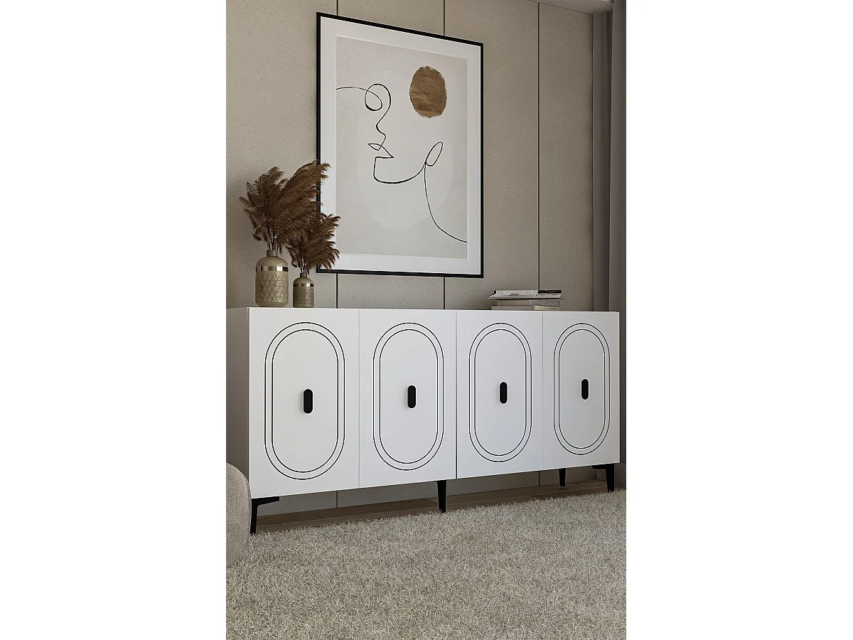 Komoda – 150 cm – Biała – MDF