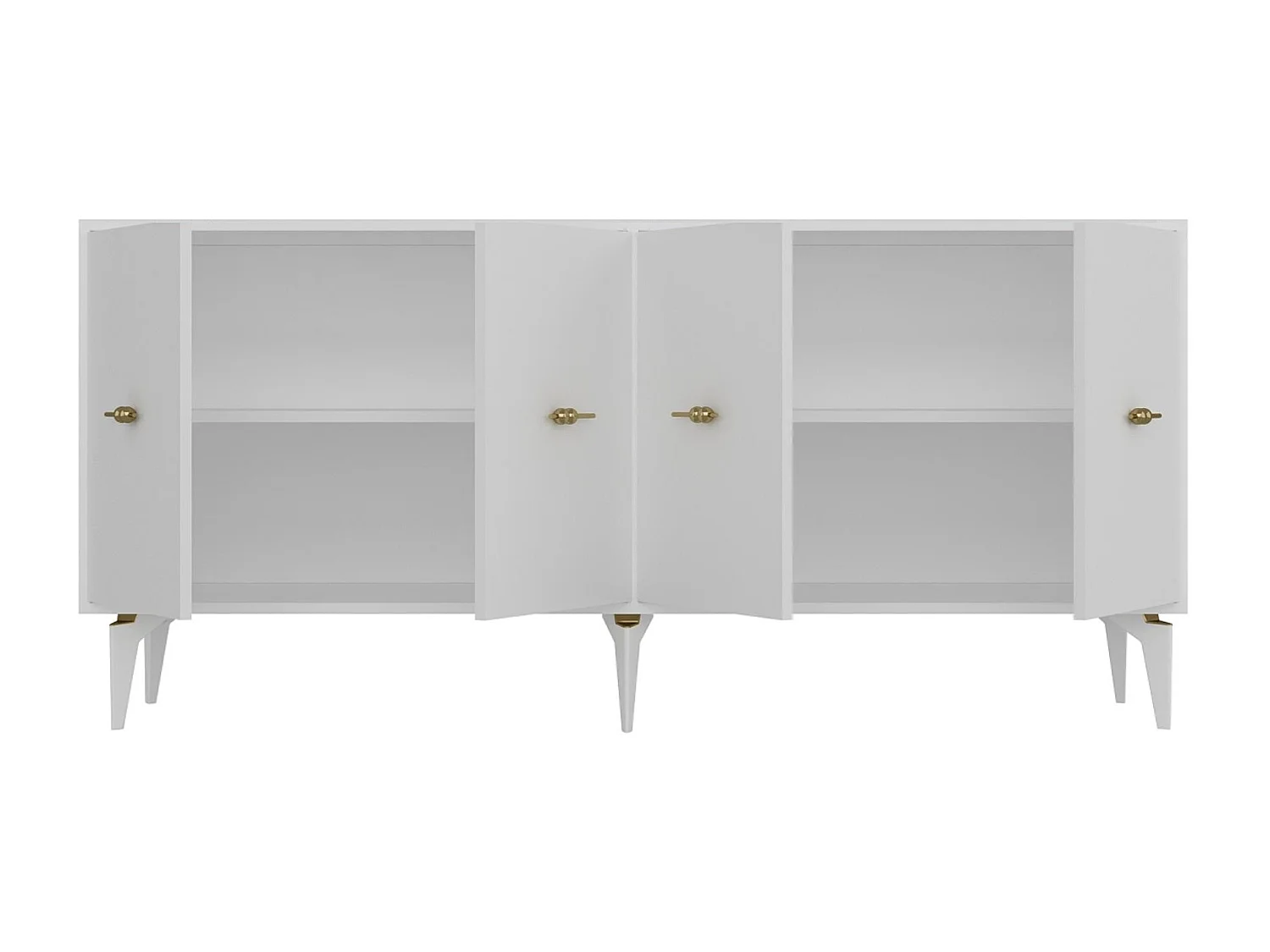 Sideboard – 180 cm – Weiß – Melaminbeschichtete Spanplatte