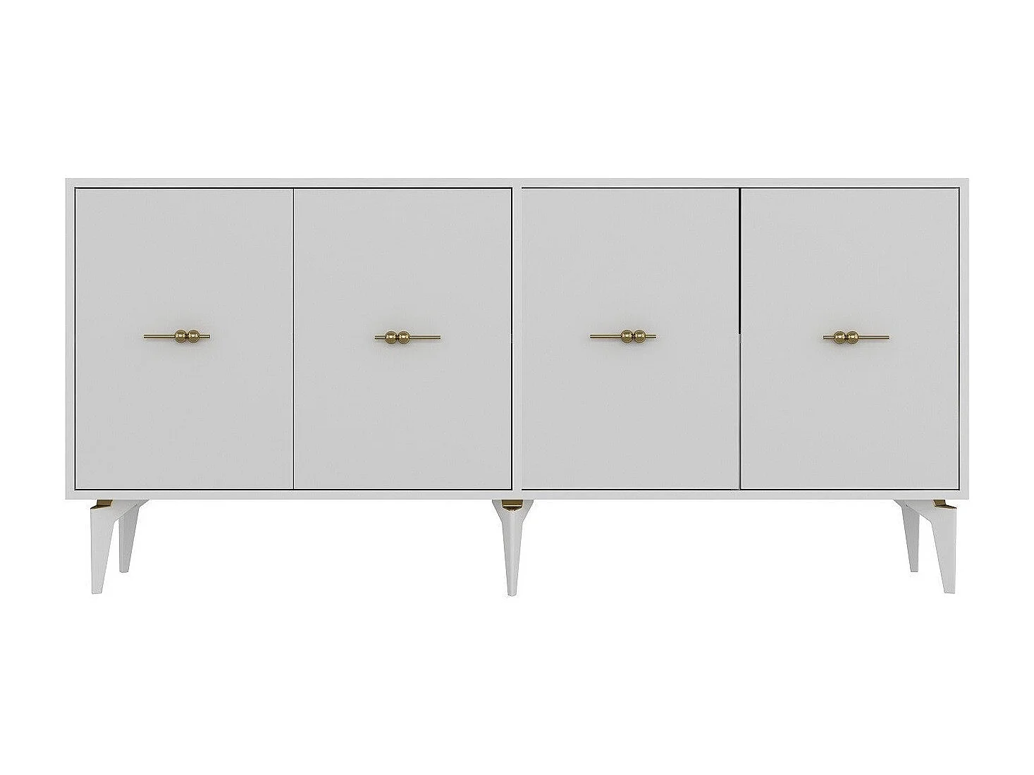 Sideboard – 180 cm – Weiß – Melaminbeschichtete Spanplatte