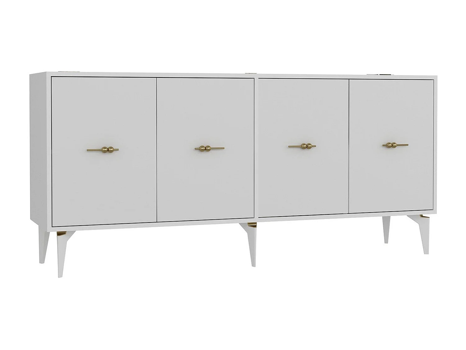 Sideboard – 180 cm – Weiß – Melaminbeschichtete Spanplatte