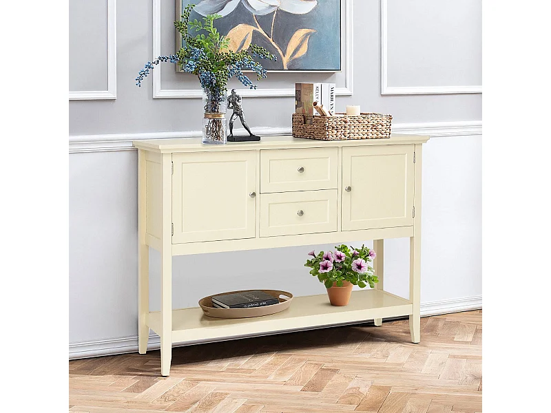 Buffet en bois – 117 x 38 x 86,5 cm – Beige