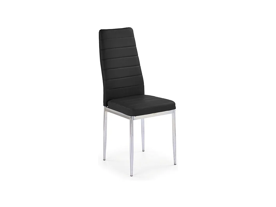 Chaise en simili cuir noir Zano