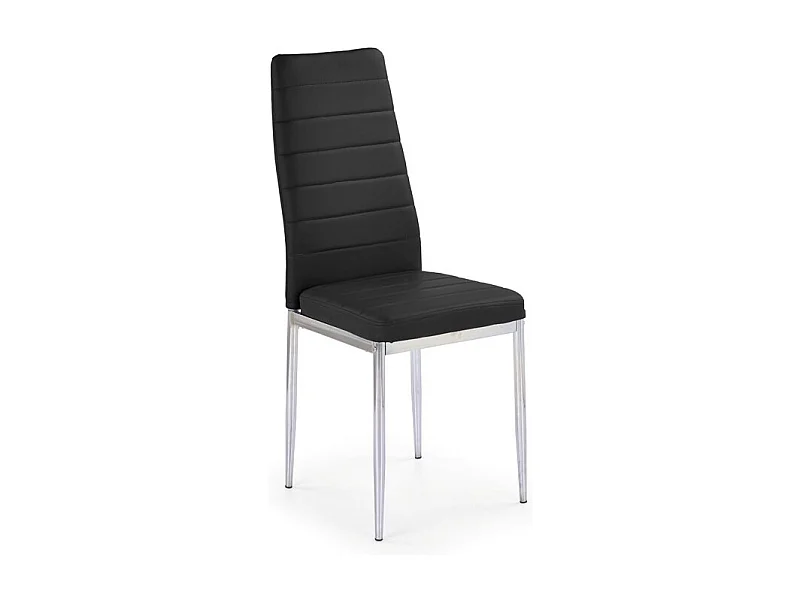 Chaise en simili cuir noir Zano