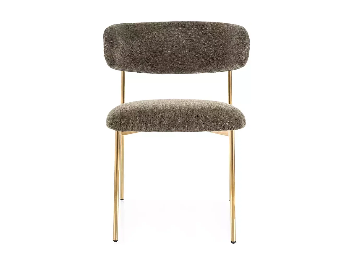 Chaise tissu olive et pieds métal doré confort moderne couleur tendance JONAZ