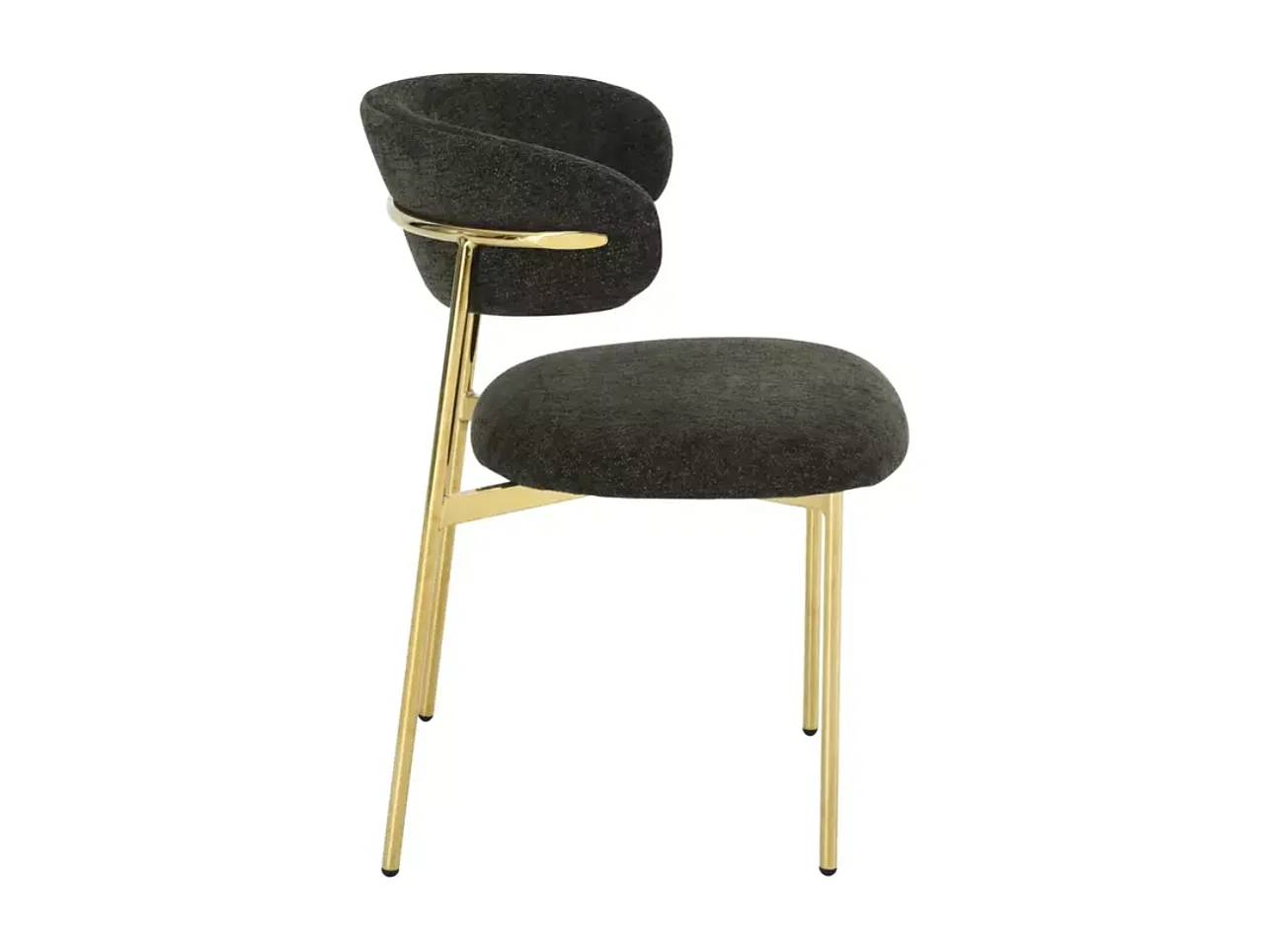 Chaise tissu olive et pieds métal doré confort moderne couleur tendance JONAZ