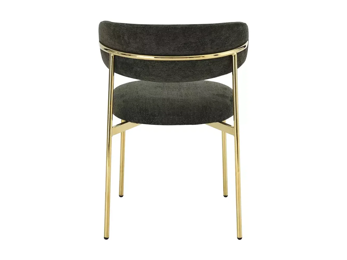 Chaise tissu olive et pieds métal doré confort moderne couleur tendance JONAZ