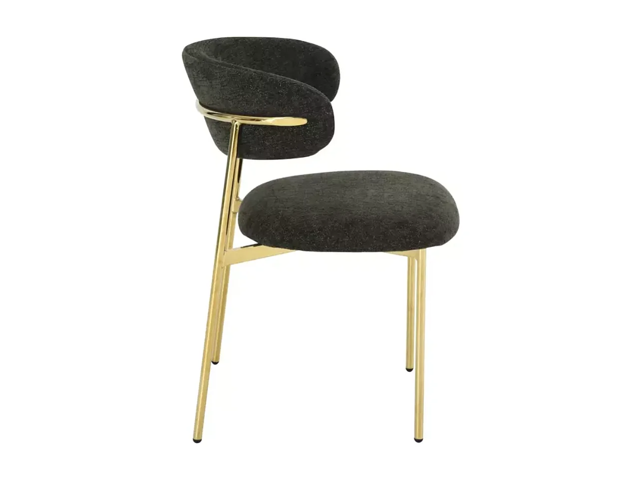 Chaise tissu olive et pieds métal doré confort moderne couleur tendance JONAZ