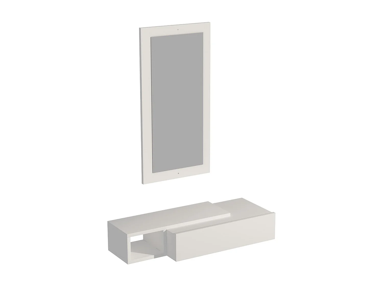 Credenza da ingresso – 82 cm – Bianco – Pannello di particelle rivestito in melaminico