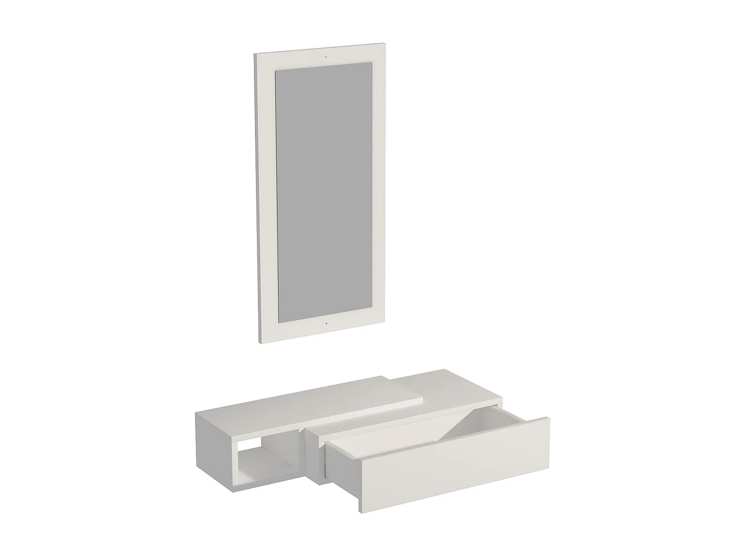 Credenza da ingresso – 82 cm – Bianco – Pannello di particelle rivestito in melaminico