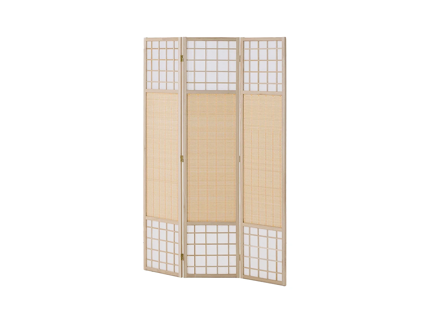 Paravent 170x120x2.0 cm Blanc Naturel