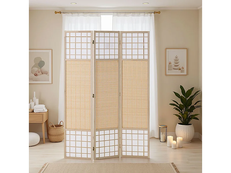 Kamerscheider 170x120x2,0 cm Natuurlijk Wit