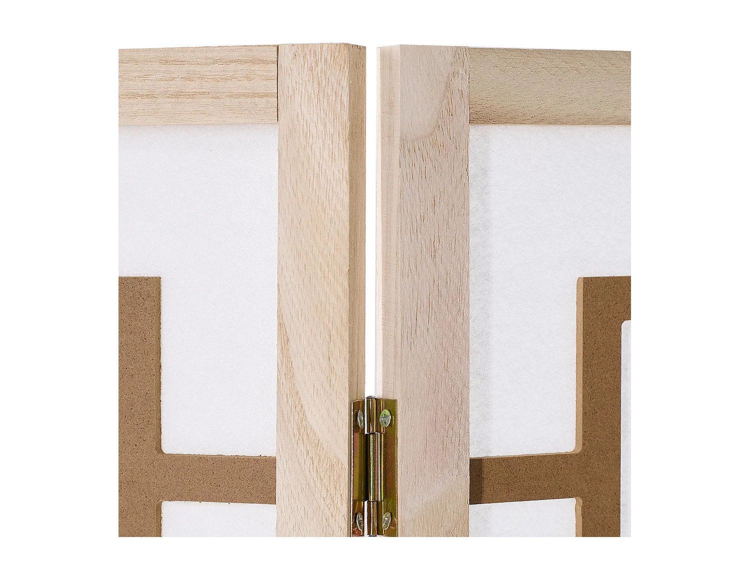 Paravent 170x120x2,0 cm Naturel Blanc Marron Shoji 3 panneaux