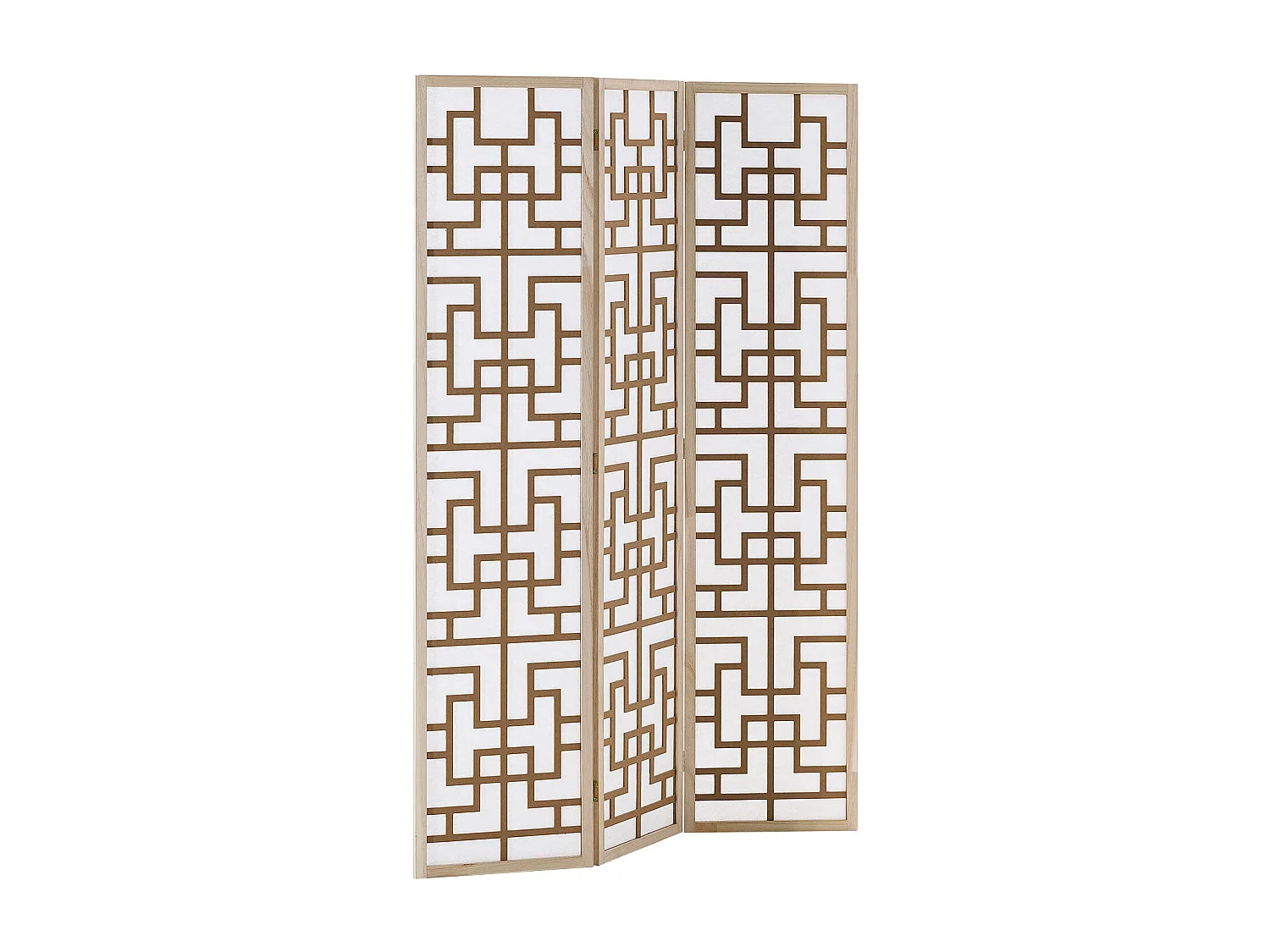 Kamerscheiding 170x120x2,0 cm Natuur/Wit/Bruin Shoji 3-panel