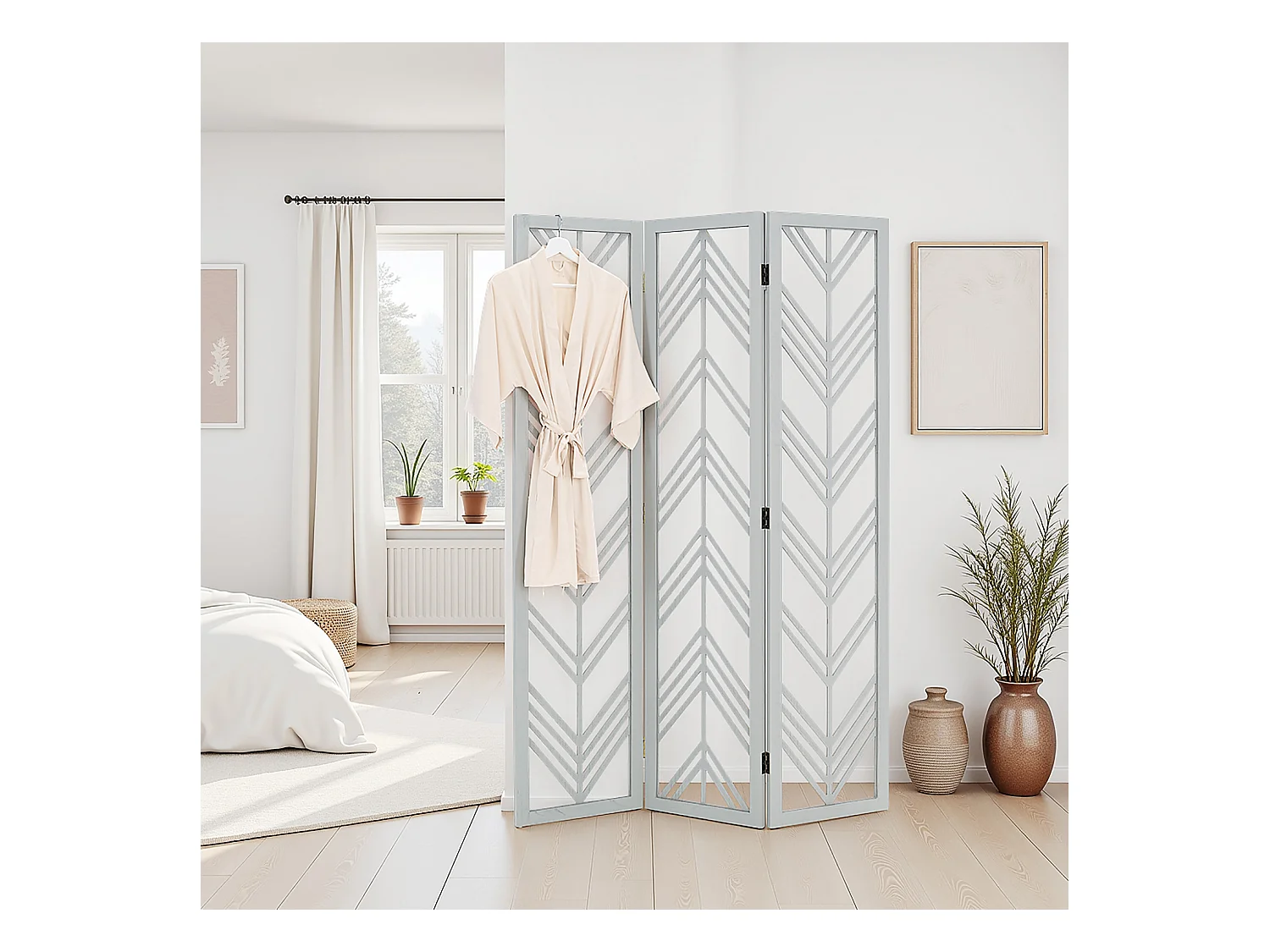 Raumteiler 170x120x2 cm Grau