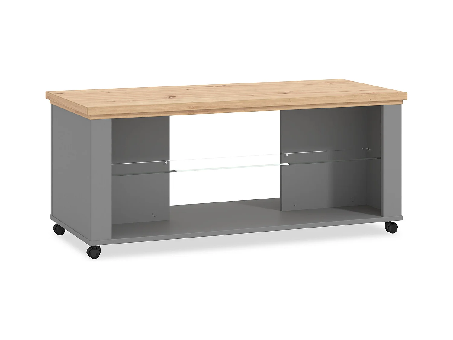 Table basse 114,5x49x50,5 cm Gris