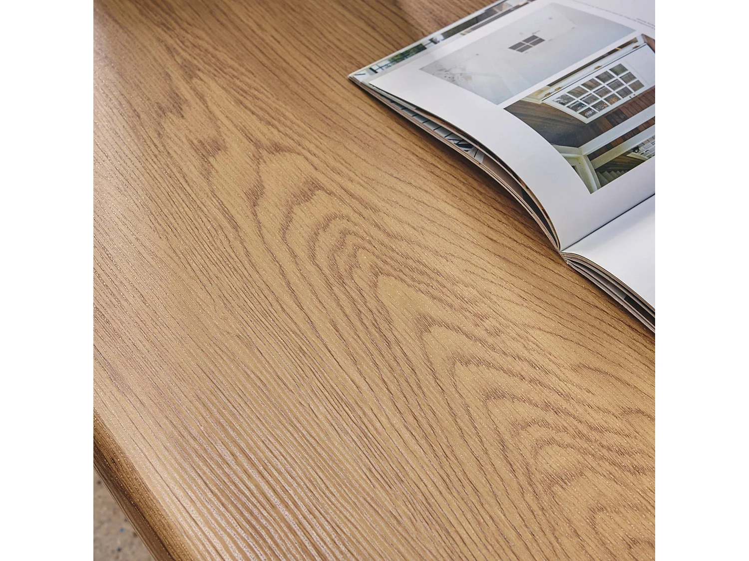 Table basse rectangulaire MDF effet chêne