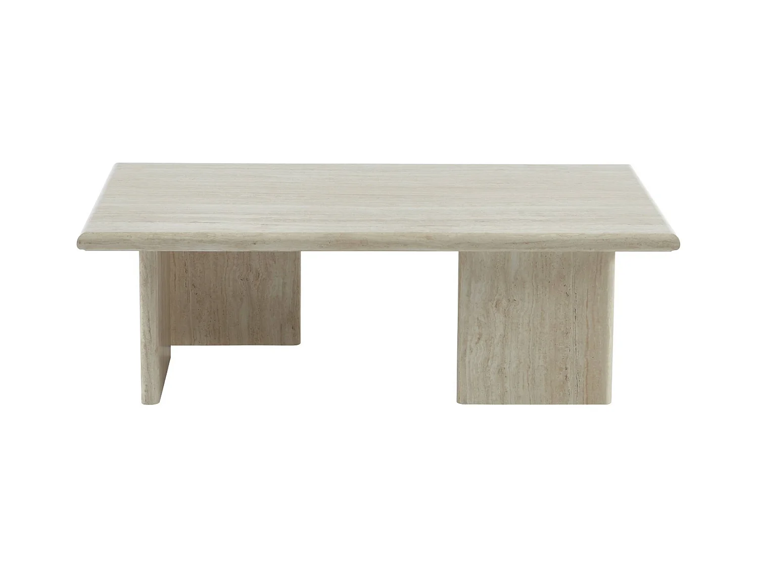 Table basse rectangulaire MDF effet travertin