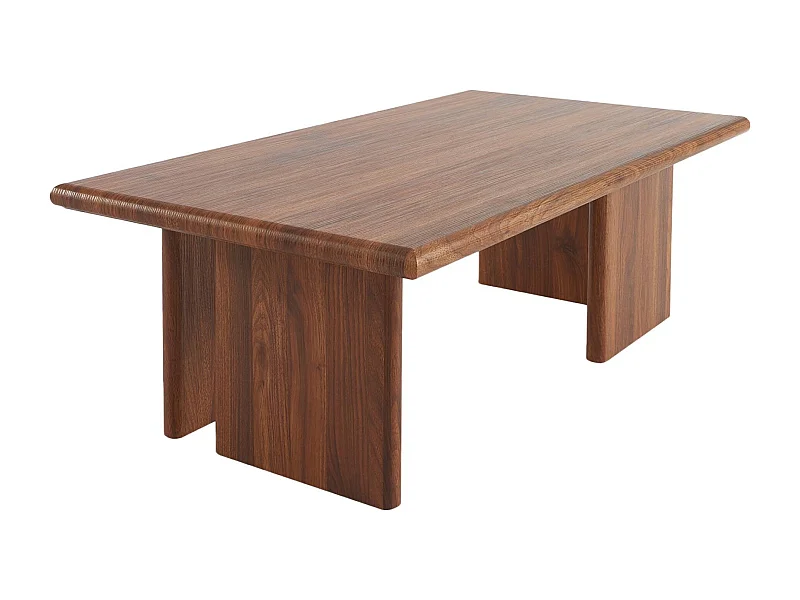 Table basse rectangulaire MDF effet noyer