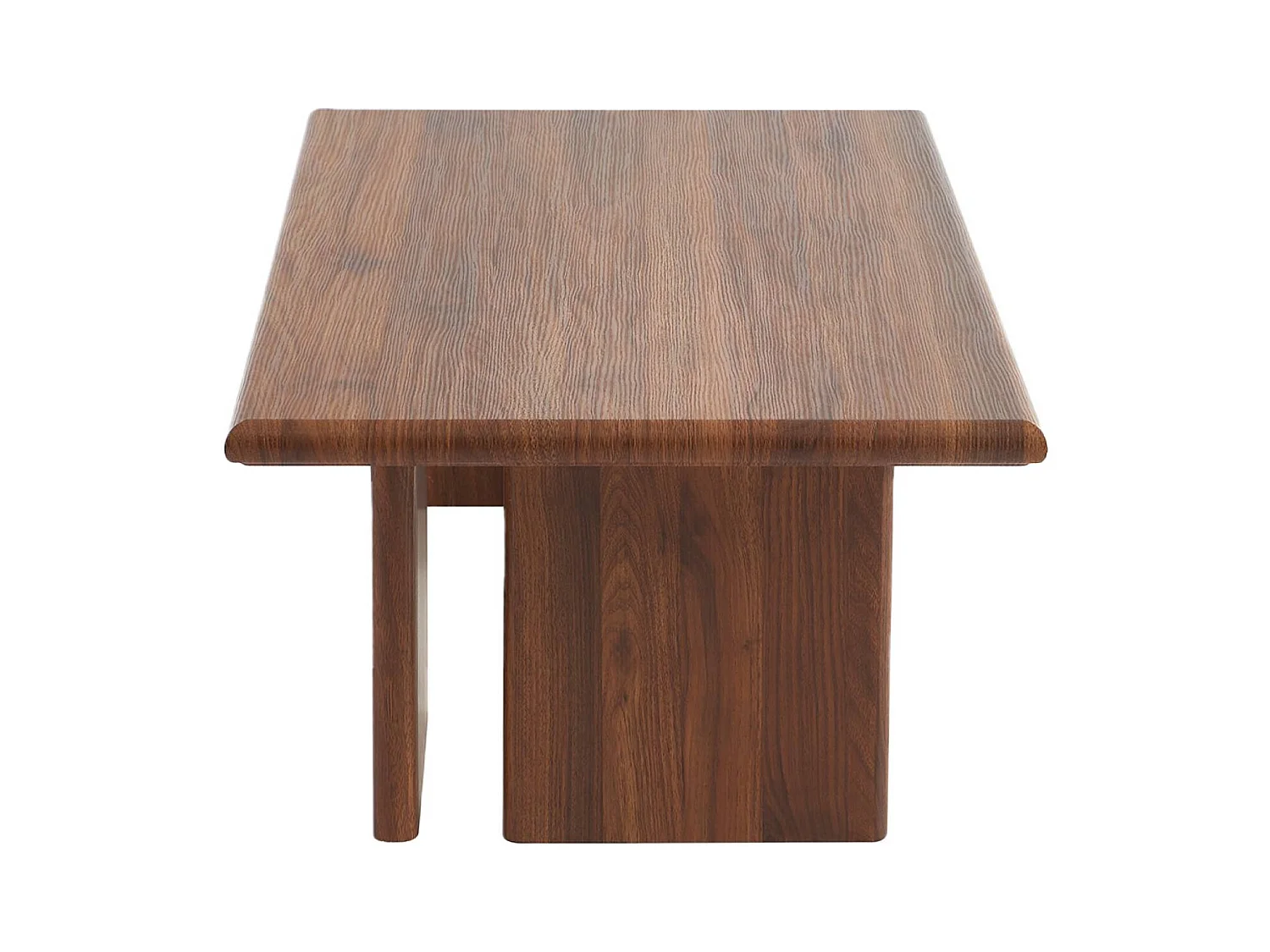 Table basse rectangulaire MDF effet noyer