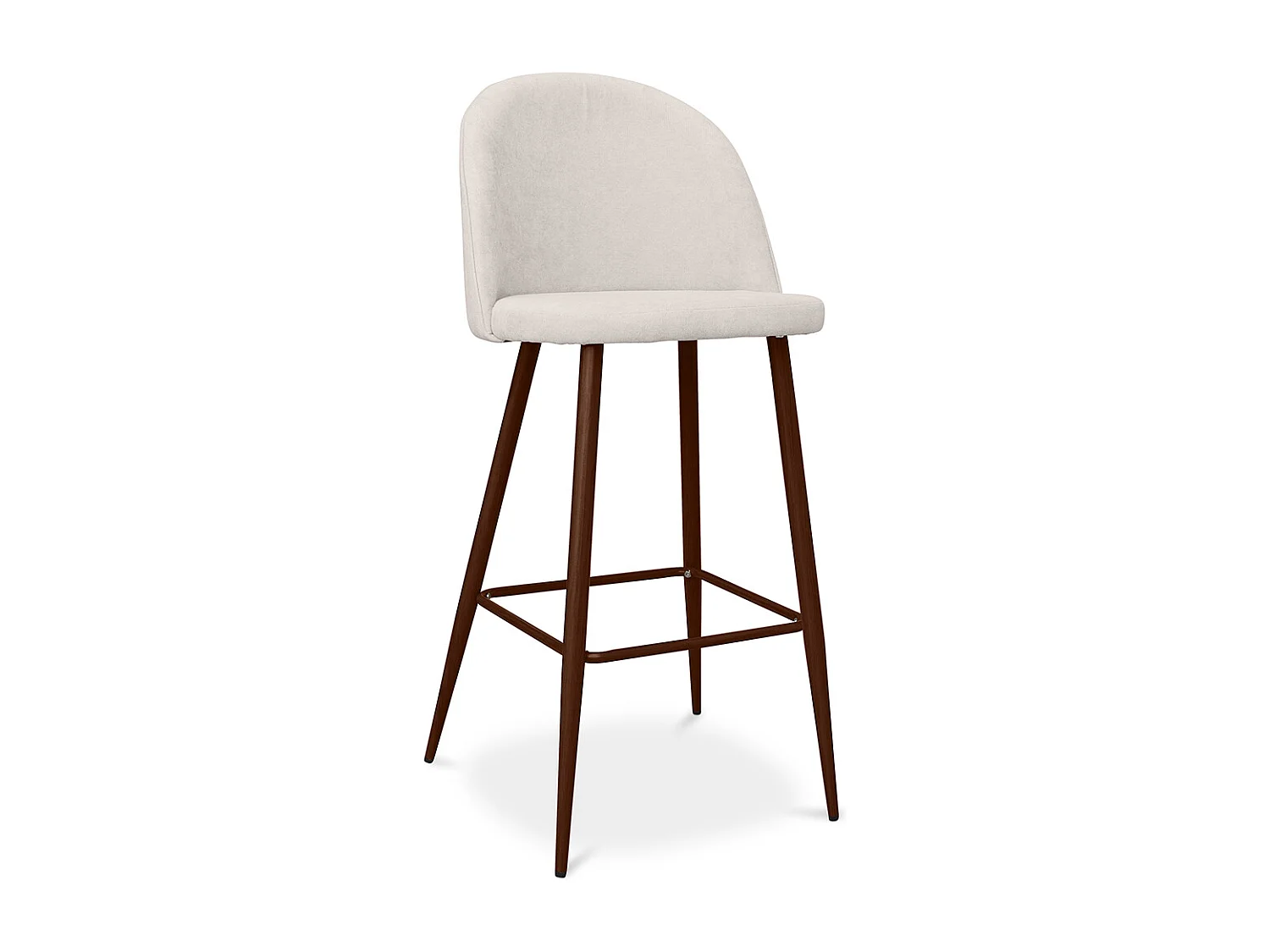 Sgabello imbottito in tessuto - Design scandinavo - 76cm - Evelyne