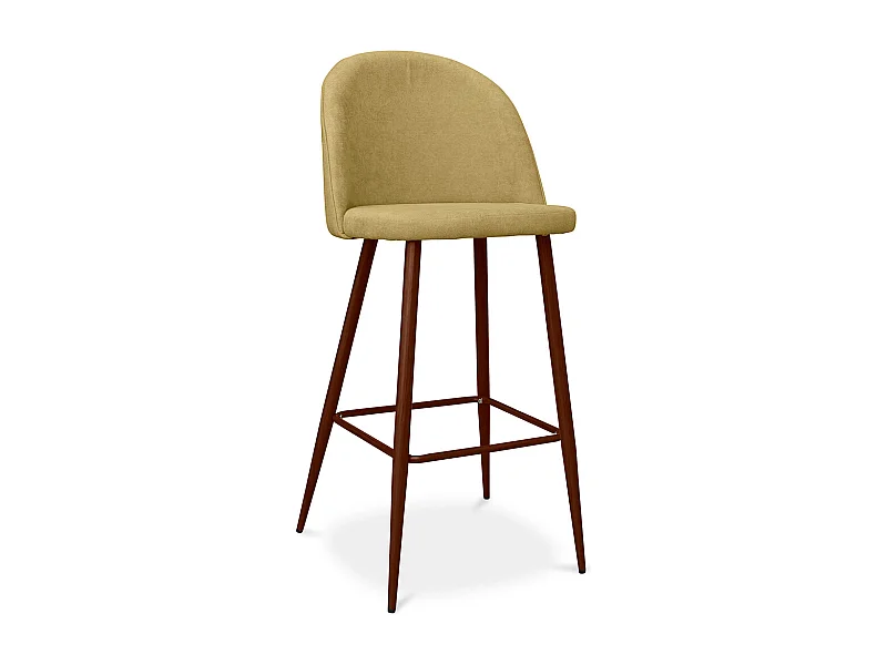 Sgabello imbottito in tessuto - Design scandinavo - 76cm - Evelyne