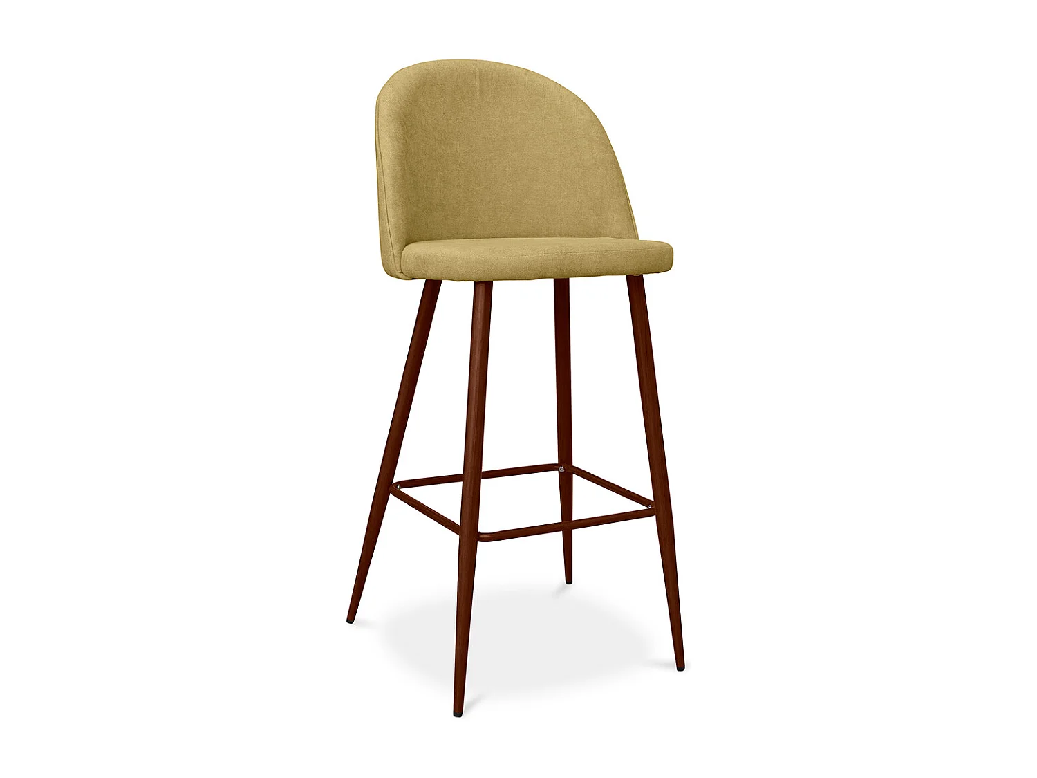 Sgabello imbottito in tessuto - Design scandinavo - 76cm - Evelyne