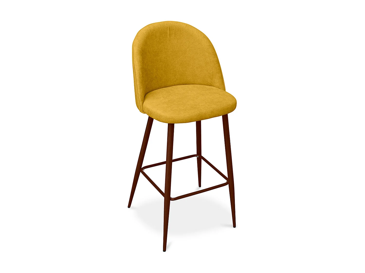 Sgabello imbottito in tessuto - Design scandinavo - 76cm - Evelyne