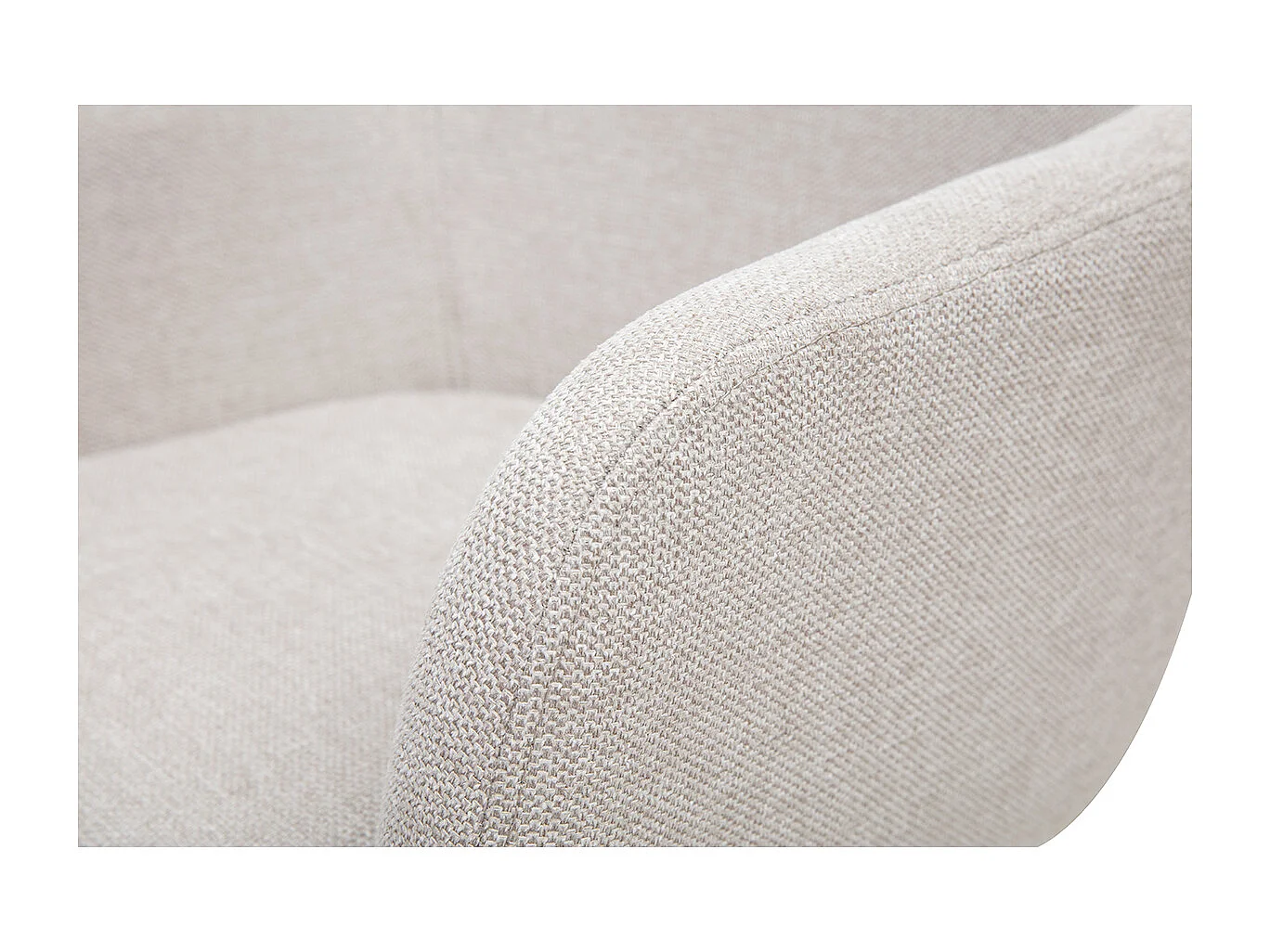 Chaises en tissu effet velours texturé beige et métal noir (lot de 2) AMIKA