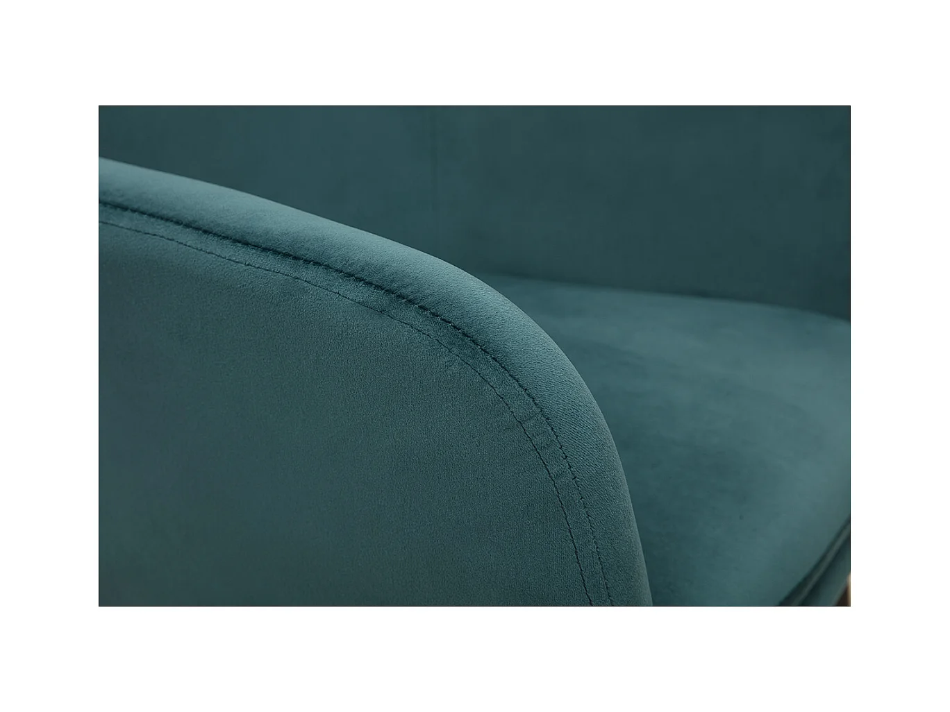 Chaises en tissu velours bleu pétrole et métal noir (lot de 2) AMIKA