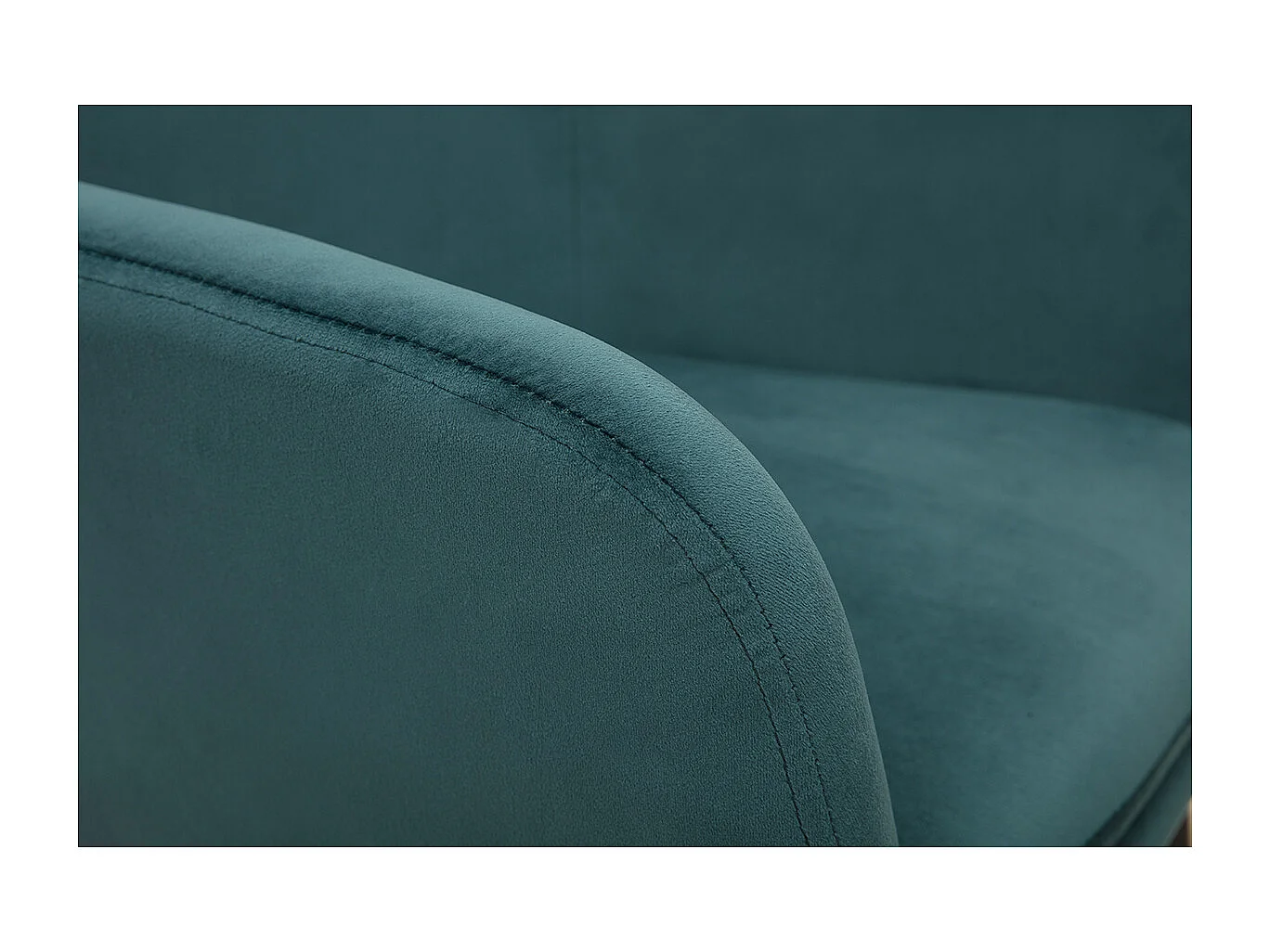 Chaises en tissu velours bleu pétrole et métal noir (lot de 2) AMIKA