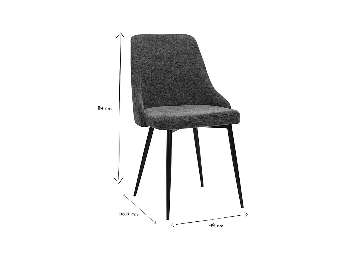 Chaises design en tissu effet velours texturé vert foncé et métal noir (lot de 2) CULT