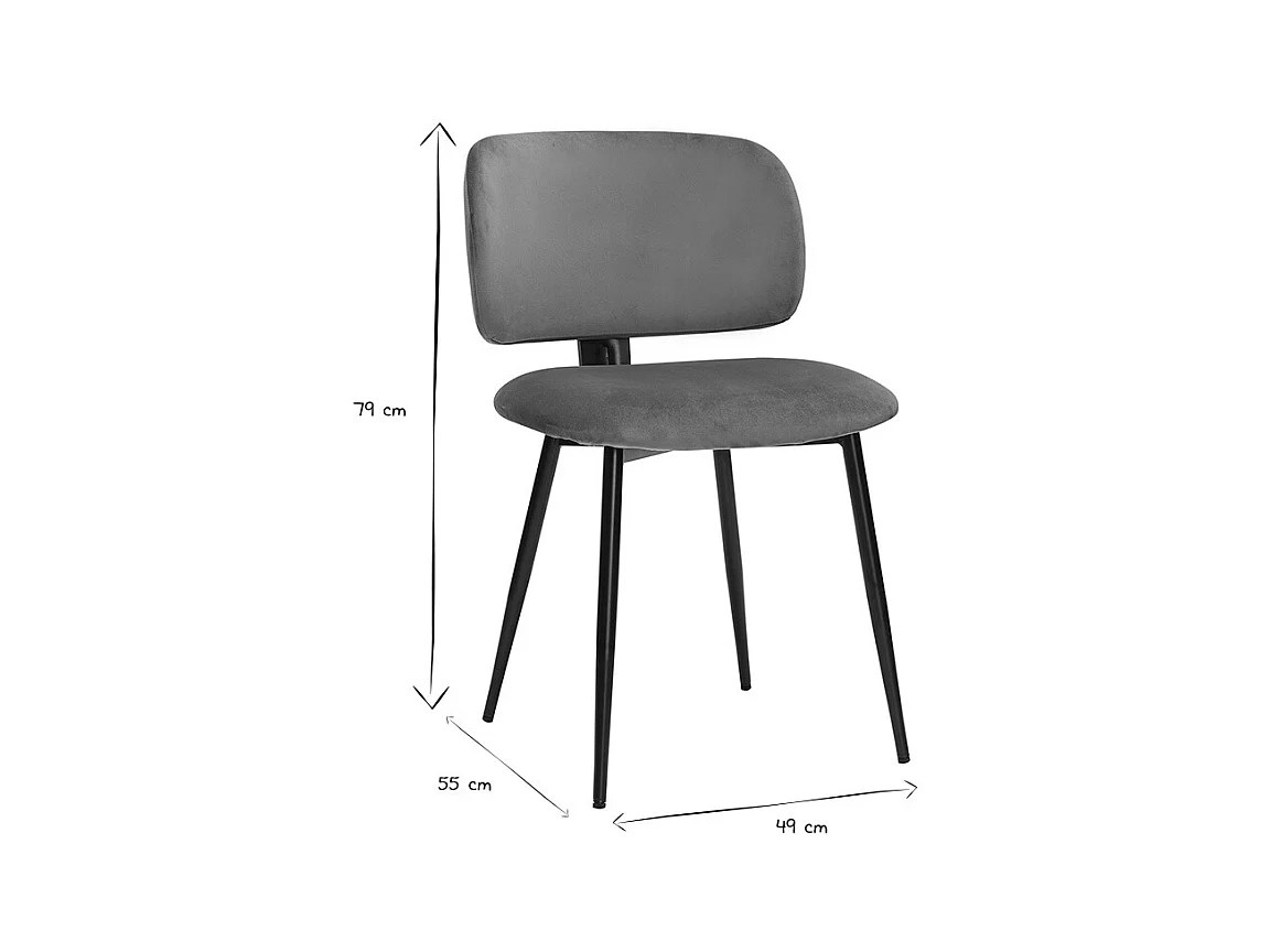 Stühle aus Bronze-Samtstoff und schwarzem Metall (2er-Set) ATRIUM