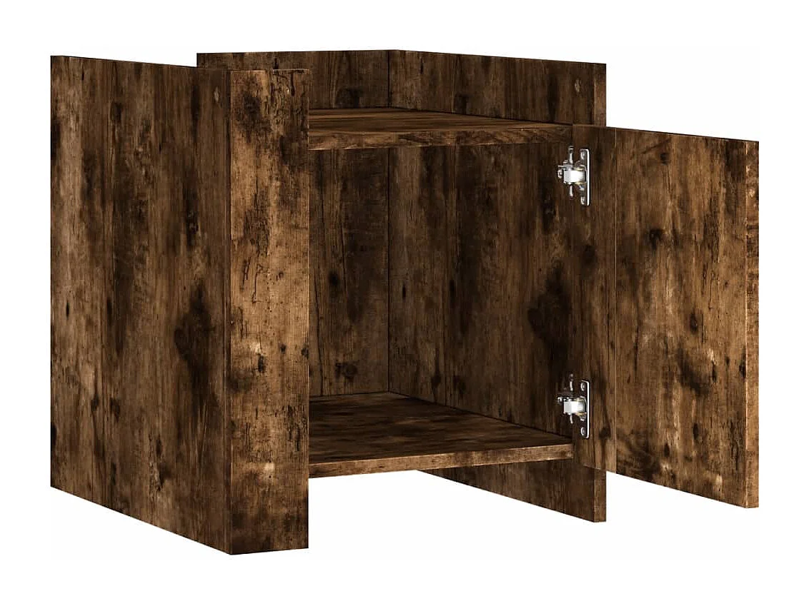 Table de chevet avec bois marron 45 x 50 x 50 cm DEC033656