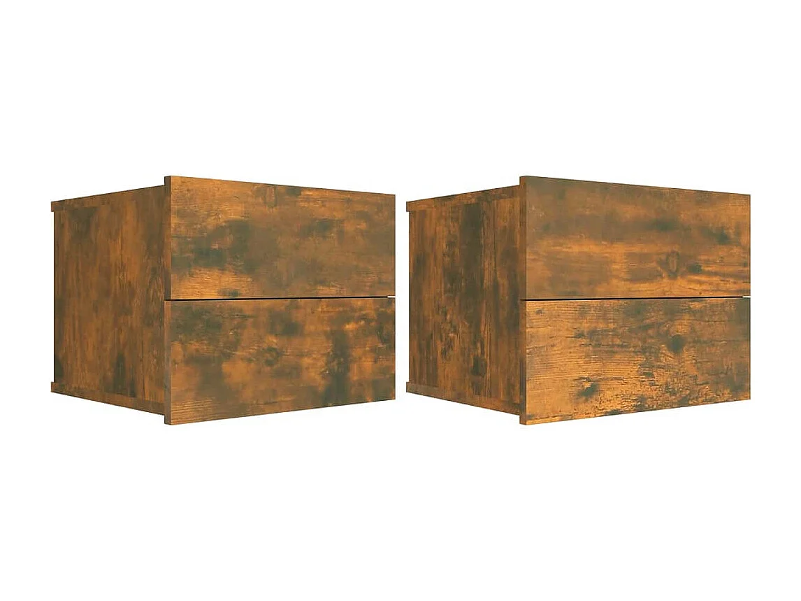 Lot de 2 tables bois marron 40 x 30 x 30 cm DEC035071