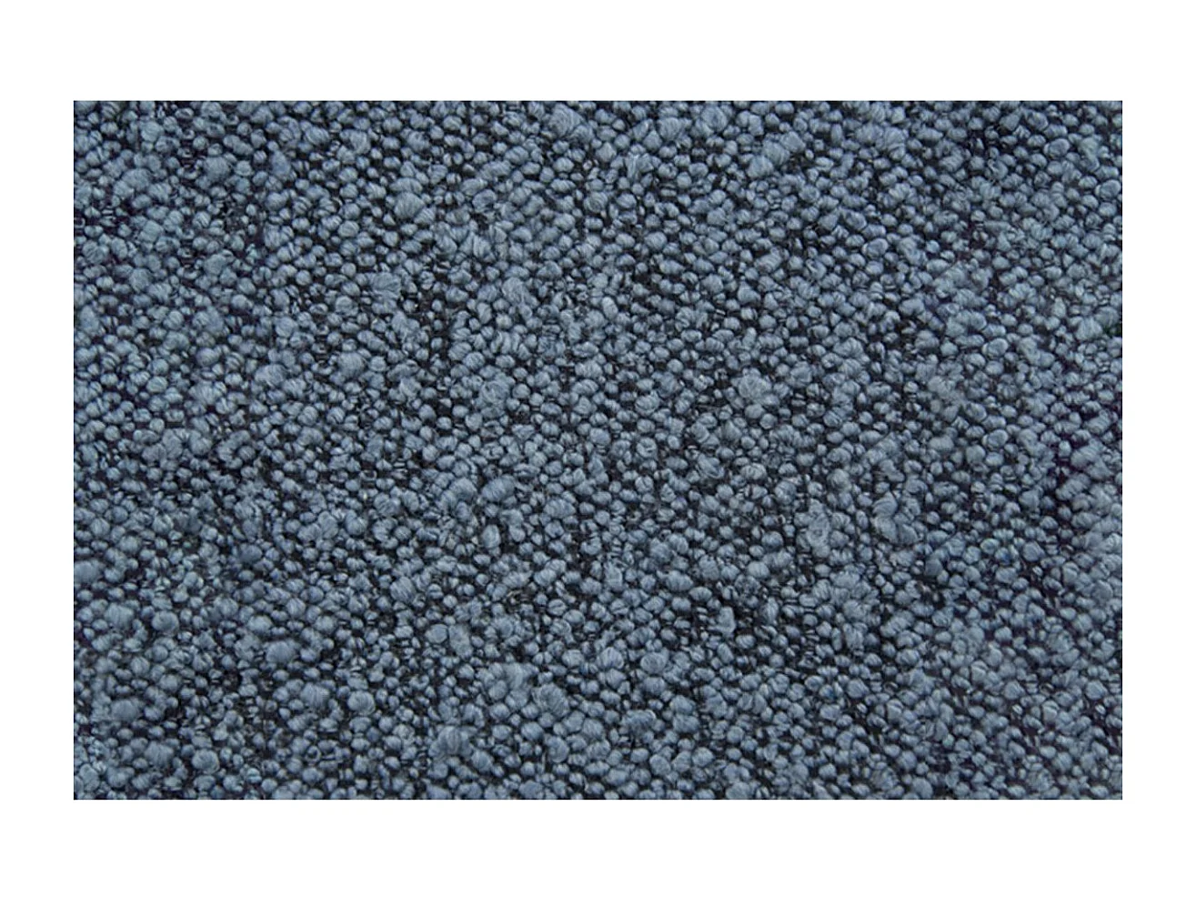 Lit 200x200cm avec tête de lit capitonnée bouclette et sommier kit Bleu - Hauteur totale : 29cm