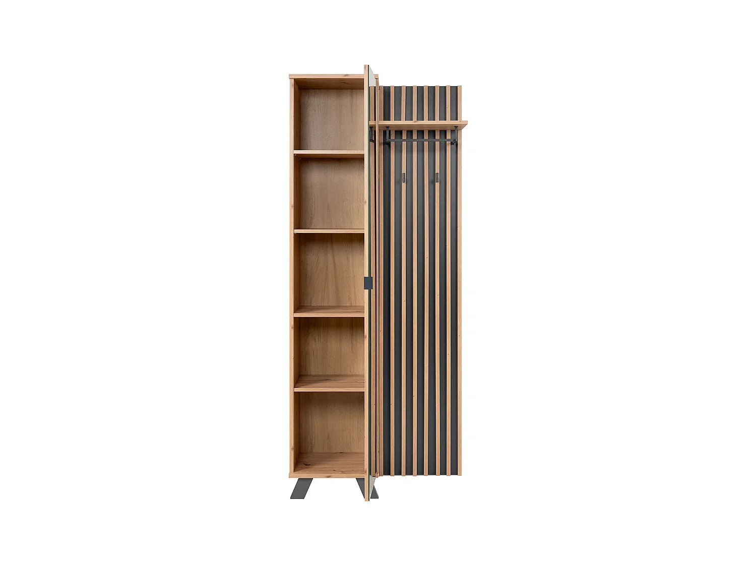 Armoire 80x190x37 cm en chêne naturel