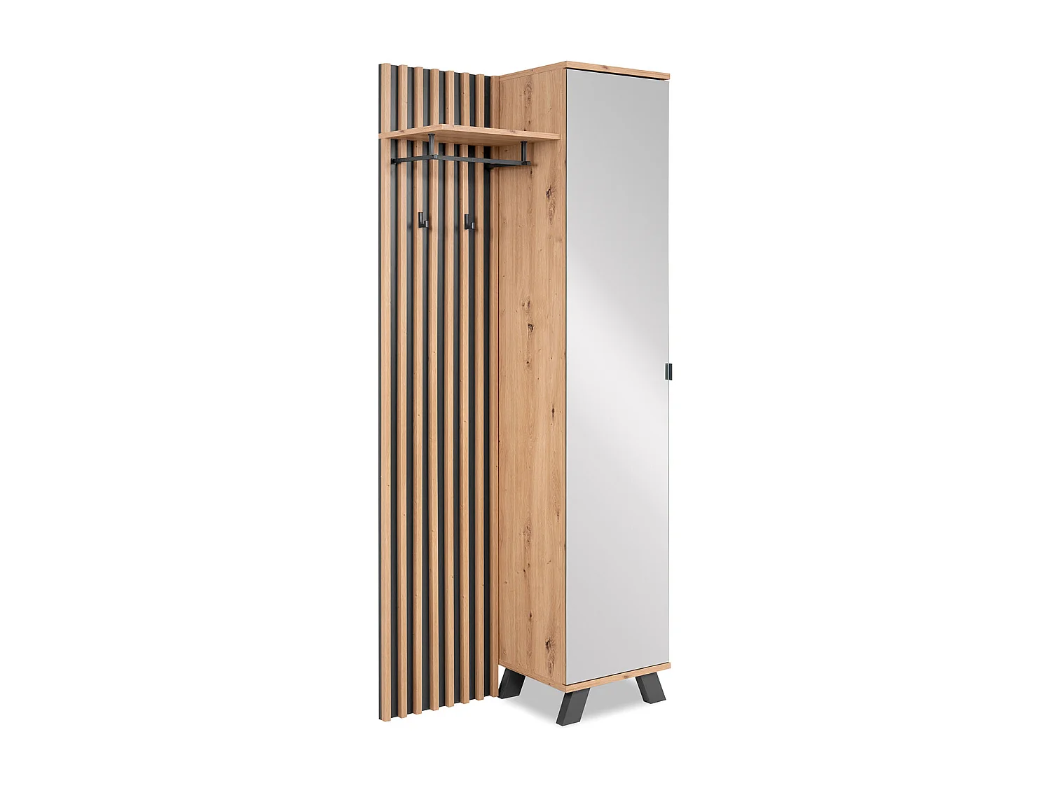 Armoire 80x190x37 cm en chêne naturel