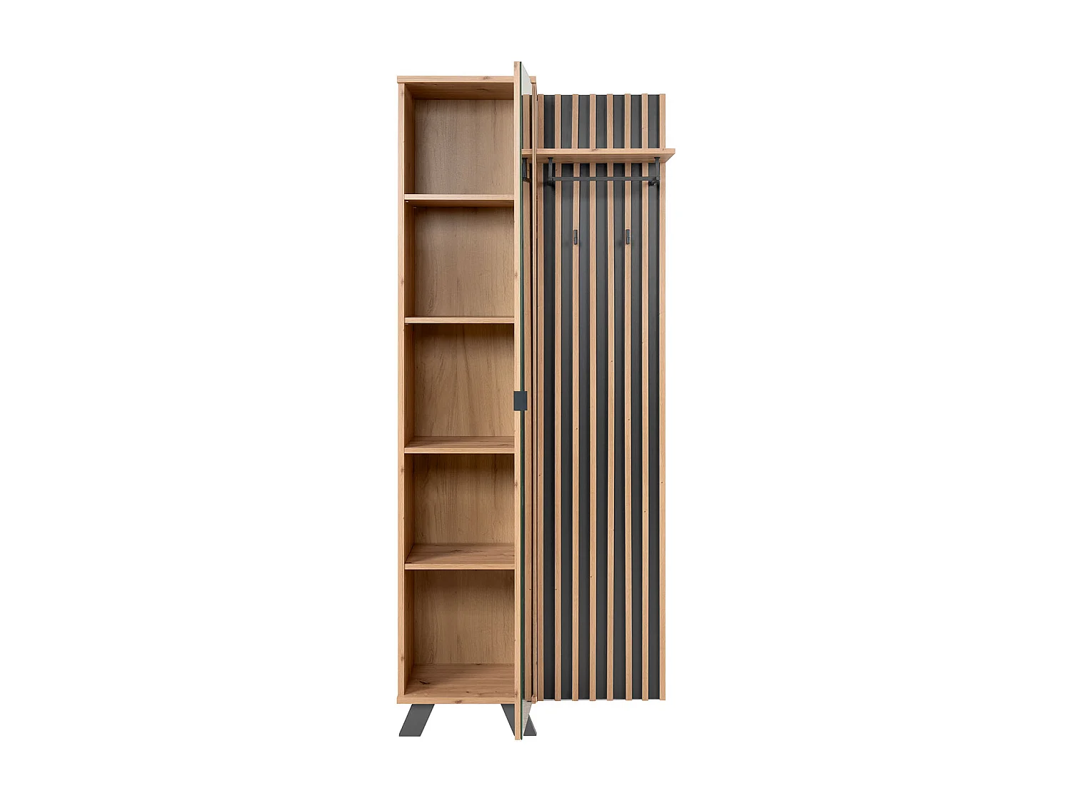 Armoire 80x190x37 cm en chêne naturel