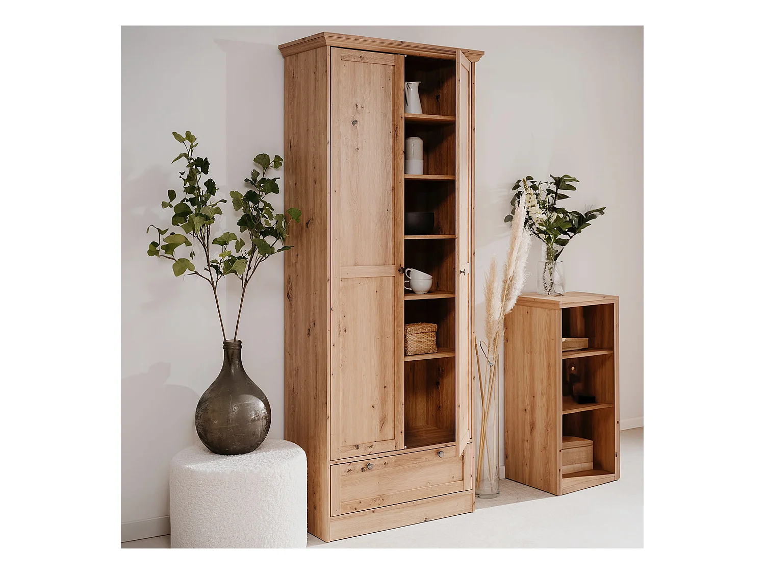 Armoire 80x200x39 cm naturel