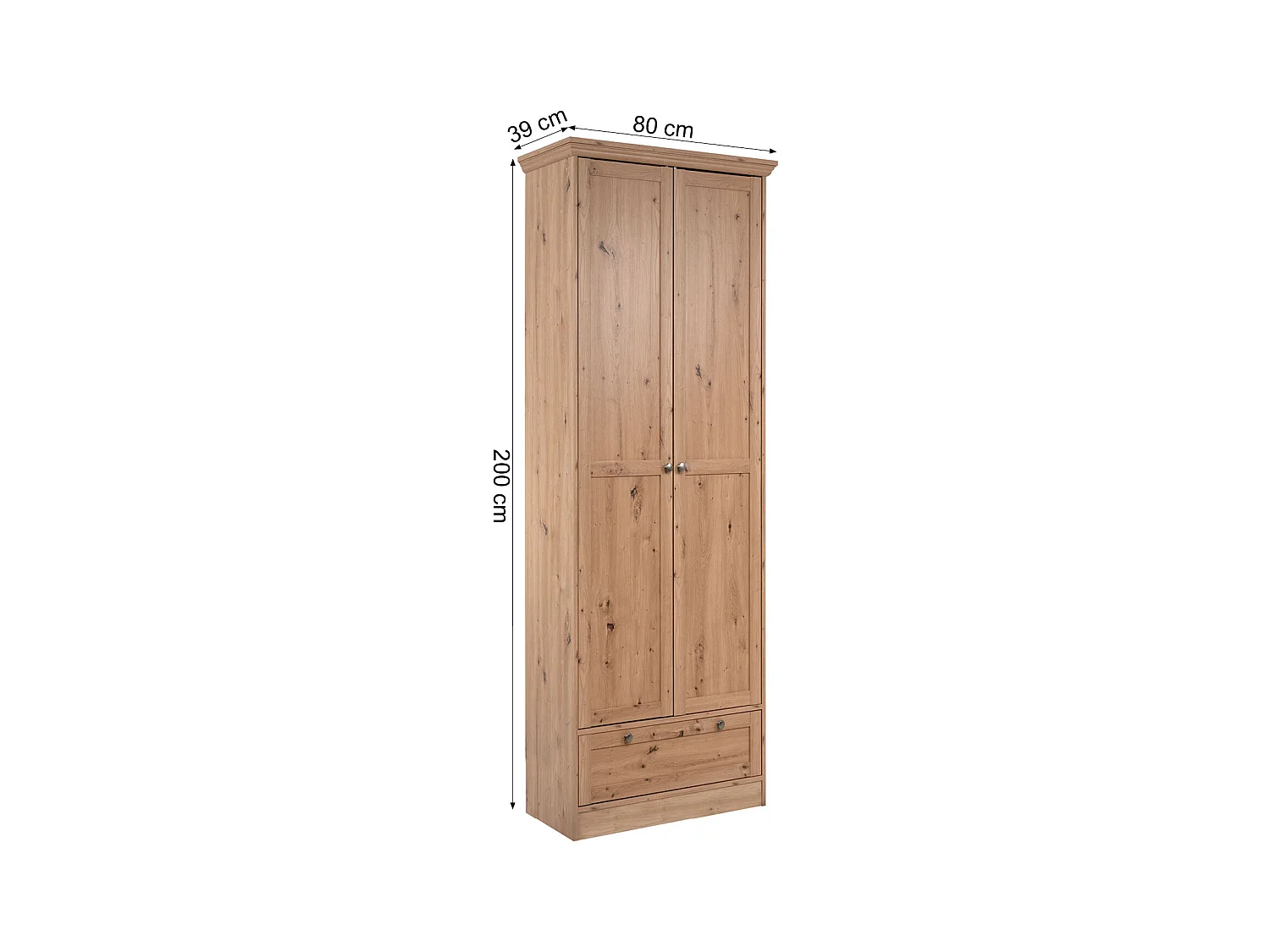 Armoire 80x200x39 cm naturel